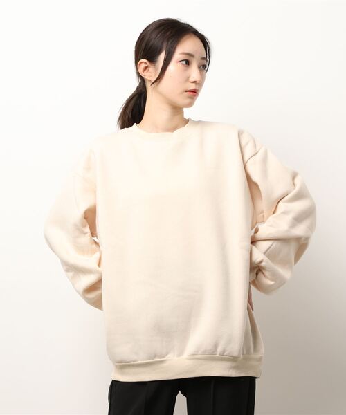 KOBE LETTUCE（コウベレタス）の「ビッグシルエット裏起毛スウェットパーカー（スウェット・レディース・ブラック/モカ/ホワイト系その他/ブラック系その他/グレー系その他/ブラウン系その他/ベージュ系その他/ピンク系その他/グレイッシュベージュ/チャコール/ホワイト系その他2/ピンク系その他2/グリーン系その他/ホワイト系その他3/アイボリー/ミント/ブラック系その他3/ブラウン系その他2/ベージュ系その他3/ピンク系その他3/ブルー/ベージュ系その他2/ブラック系その他2/ブラック系その他4/ブラック系その他5/ピンク系その他4/ブラウン系その他3/ブルー系その他/ベージュ系その他4/ベージュ系その他5/ピンク系/グリーン系/ブラック系1/ホワイト系1/ベージュ系1/ホワイト系/ブラック系/ベージュ系/グリーン/ピンク系1/ブラック系2/グリーン系1/ホワイト系2/ベージュ系2/ピンク・1/2/4/3/5）」の8枚目の写真