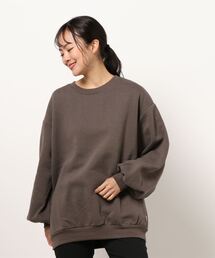 ビッグシルエット裏起毛スウェットパーカー