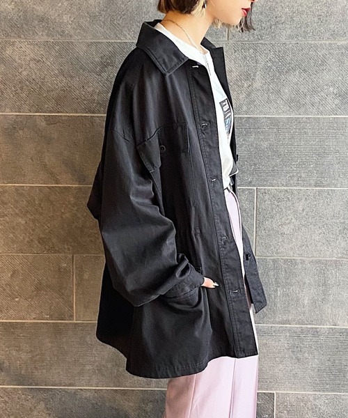 PAGEBOY（ページボーイ）の「ドロストフィールドジャケット（ブルゾン・レディース・ブラック/ベージュ/カーキ・FREE）」の2枚目の写真