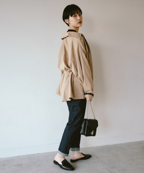 PAGEBOY（ページボーイ）の「ドロストフィールドジャケット（ブルゾン・レディース・ブラック/ベージュ/カーキ・FREE）」の7枚目の写真