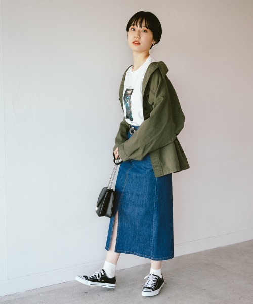 PAGEBOY（ページボーイ）の「ドロストフィールドジャケット（ブルゾン・レディース・ブラック/ベージュ/カーキ・FREE）」の8枚目の写真