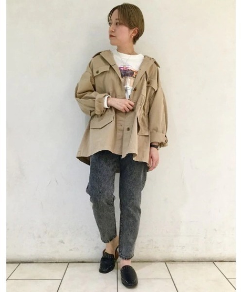 PAGEBOY（ページボーイ）の「ドロストフィールドジャケット（ブルゾン・レディース・ブラック/ベージュ/カーキ・FREE）」の22枚目の写真