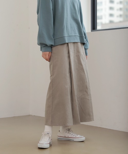 PAGEBOY（ページボーイ）の「スプリングピケセミフレアスカート（スカート・レディース・ライトグレー/ブラック/レモンイエロー・FREE）」の2枚目の写真