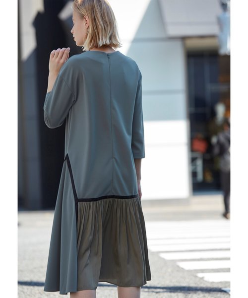 セール ワンピース ポンチギャザー切替ワンピース ワンピース Raw Fudge ローファッジ のファッション