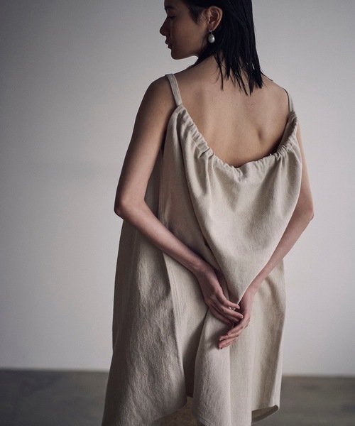 セール リネンコットン Sea シー のワンピース リネンコットン アシンメトリー ドレス ワンピース Sea シー の