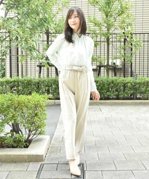 【TONE SELECT WEAR】サテンストレートパンツ(MI)