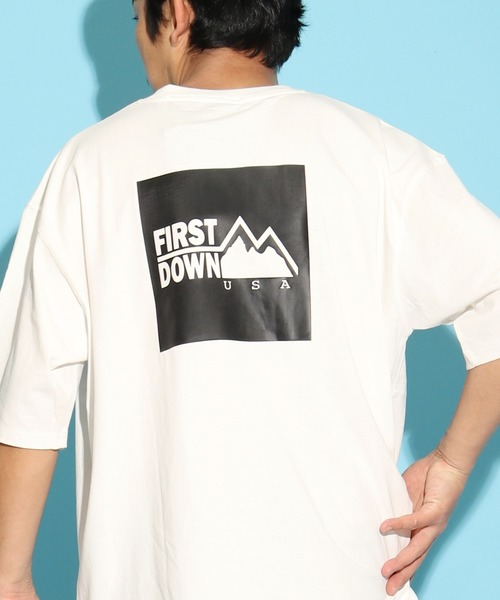 FIRST DOWN（ファーストダウン）の「FIRST DOWN/ファーストダウン LOGO REFLECTOR S/S TEE 半袖Tシャツ（Tシャツ/カットソー・メンズ・ホワイト系その他/ピンク/ブラック/ホワイト・M/L/XL）」の3枚目の写真