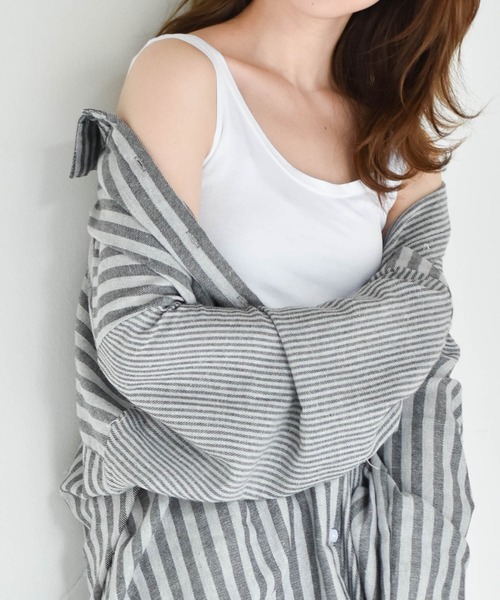 muure(ミュール)の「シンプルラウンドタンクトップ(タンクトップ・レディース・ベージュ/ピンク/ライトグレー/ブラック/アイボリー・FREE)」の1枚目の写真
