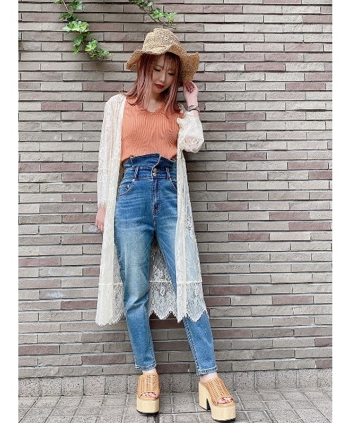 one way（ワンウェイ）の「レースガウン（その他トップス・レディース・ベージュ/ブラック/ホワイト・FREE）」の2枚目の写真