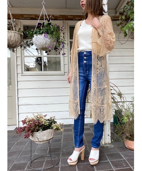 one way（ワンウェイ）の「レースガウン（その他トップス・レディース・ベージュ/ブラック/ホワイト・FREE）」の16枚目の写真