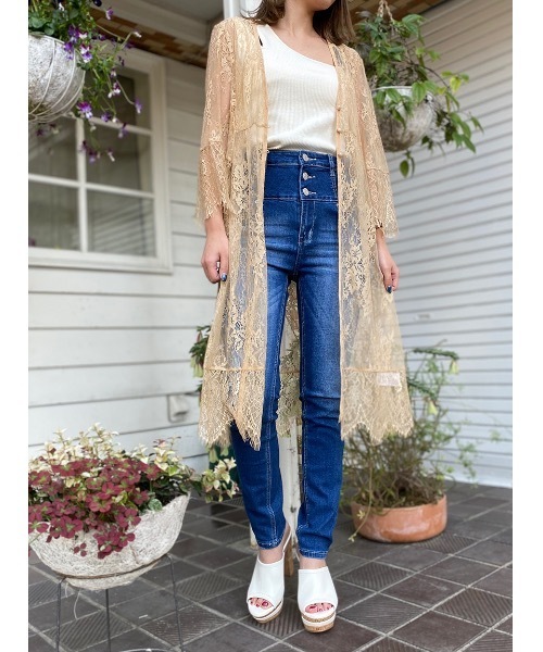 one way（ワンウェイ）の「レースガウン（その他トップス・レディース・ベージュ/ブラック/ホワイト・FREE）」の11枚目の写真