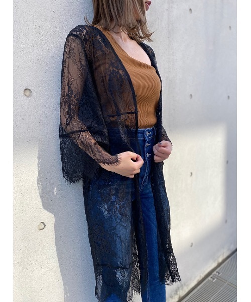 one way（ワンウェイ）の「レースガウン（その他トップス・レディース・ベージュ/ブラック/ホワイト・FREE）」の10枚目の写真