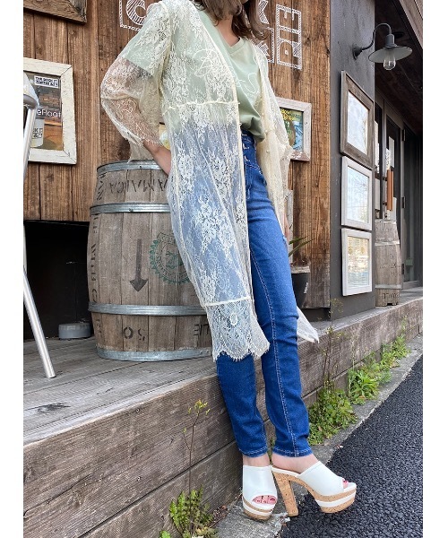 one way（ワンウェイ）の「レースガウン（その他トップス・レディース・ベージュ/ブラック/ホワイト・FREE）」の15枚目の写真