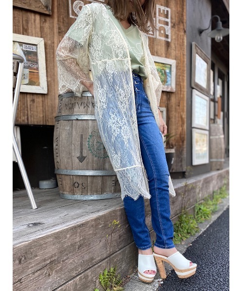 one way（ワンウェイ）の「レースガウン（その他トップス・レディース・ベージュ/ブラック/ホワイト・FREE）」の12枚目の写真