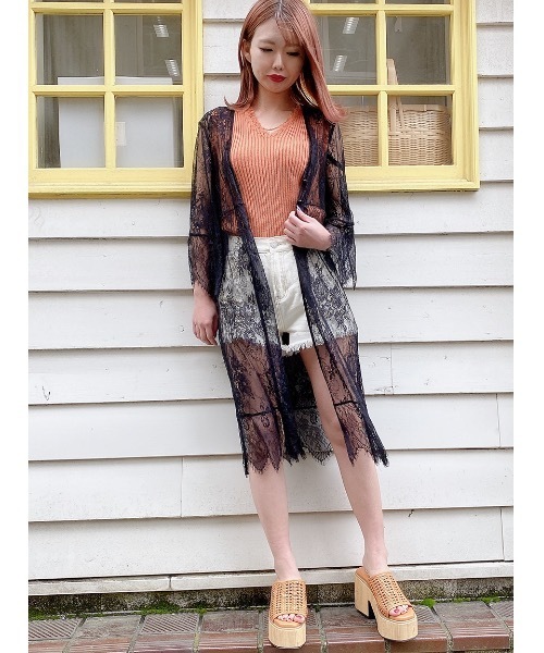 one way（ワンウェイ）の「レースガウン（その他トップス・レディース・ベージュ/ブラック/ホワイト・FREE）」の21枚目の写真