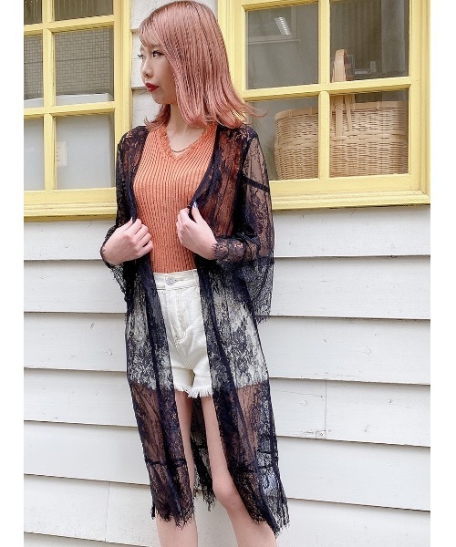 one way（ワンウェイ）の「レースガウン（その他トップス・レディース・ベージュ/ブラック/ホワイト・FREE）」の20枚目の写真