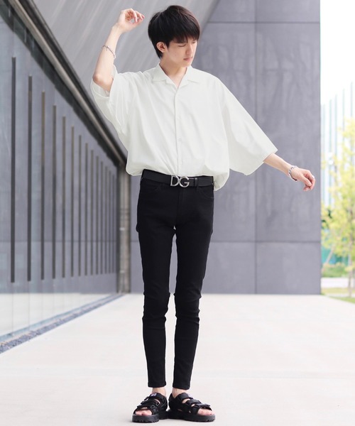 anown（アノン）の「ビッグシルエット2wayオープンカラーシャツ【ファッションインフルエンサー ユウ×anown 限定コラボ】（シャツ/ブラウス・メンズ・ブラック/パープル/ホワイト・M/L）」の19枚目の写真