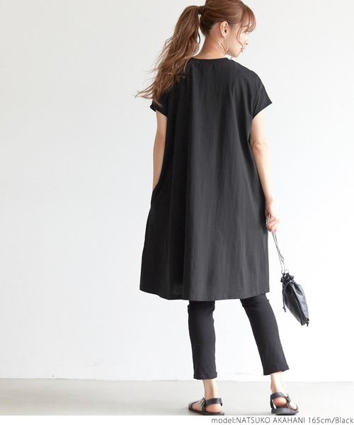 coca(coca)(コカ)の「フレンチスリーブワンピース(ワンピース・レディース・ブルー/カーキ/ブラック/ホワイト/グレー系その他・ONE SIZE)」の14枚目の写真