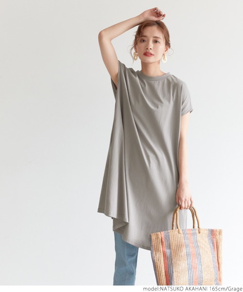 coca(coca)(コカ)の「フレンチスリーブワンピース(ワンピース・レディース・ブルー/カーキ/ブラック/ホワイト/グレー系その他・ONE SIZE)」の9枚目の写真