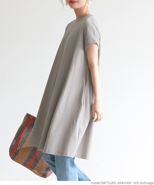 coca(coca)(コカ)の「フレンチスリーブワンピース(ワンピース・レディース・ブルー/カーキ/ブラック/ホワイト/グレー系その他・ONE SIZE)」の8枚目の写真