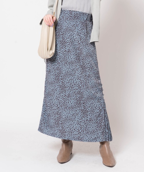 LAYMEE（レイミー）の「Mystic leopard SK / ミスティックレオパードスカート（スカート・レディース・ブラック/ベージュ/ブルー・FREE）」の3枚目の写真