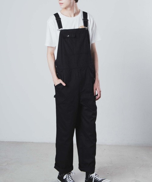 WEGO（ウィゴー）の「WEGO/【ユニセックスで使える】ツイルオーバーオール（サロペット/オーバーオール・メンズ・ベージュ/ブラウン/オフホワイト/ブラック・LARGE/MEDIUM）」の3枚目の写真