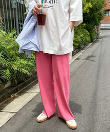 セルフカットリブワイドパンツ