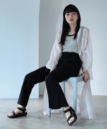 BeAMS DOT | 【WEB限定】BeAMS DOT / シアー開襟シャツワンピース(シャツワンピース)