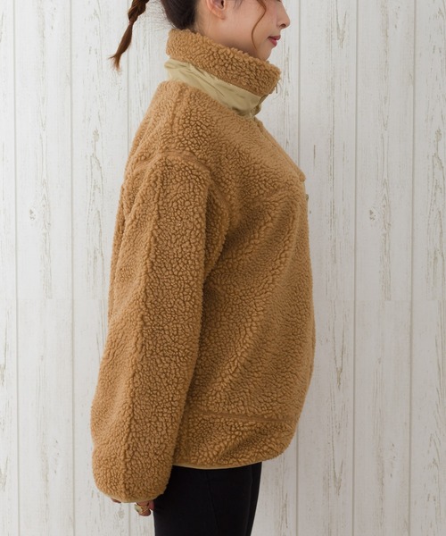 SpRay（スプレイ）の「ボアスタンド配色ブルゾン（ブルゾン・レディース・ホワイト×ブラック/ホワイト系その他/キャメル/ライトベージュ/ベージュ系その他・FREE）」の10枚目の写真