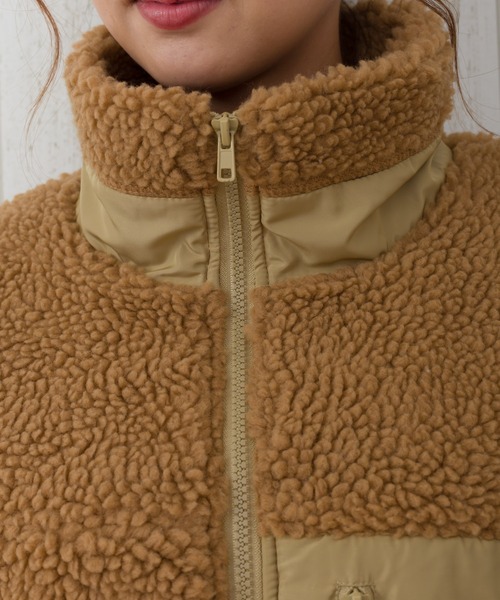 SpRay（スプレイ）の「ボアスタンド配色ブルゾン（ブルゾン・レディース・ホワイト×ブラック/ホワイト系その他/キャメル/ライトベージュ/ベージュ系その他・FREE）」の21枚目の写真