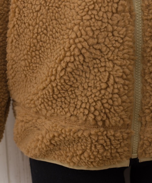 SpRay（スプレイ）の「ボアスタンド配色ブルゾン（ブルゾン・レディース・ホワイト×ブラック/ホワイト系その他/キャメル/ライトベージュ/ベージュ系その他・FREE）」の13枚目の写真