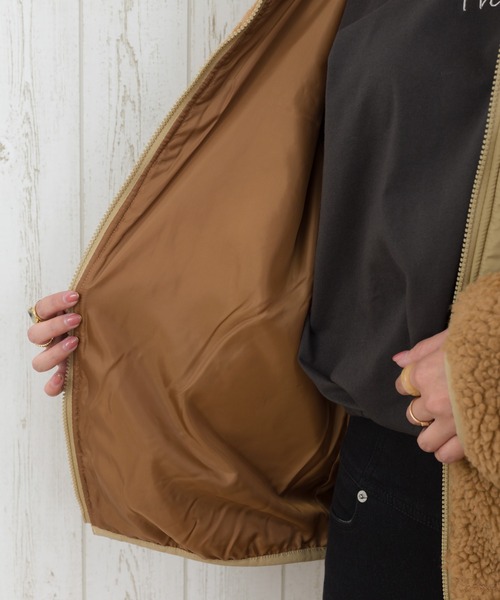 SpRay（スプレイ）の「ボアスタンド配色ブルゾン（ブルゾン・レディース・ホワイト×ブラック/ホワイト系その他/キャメル/ライトベージュ/ベージュ系その他・FREE）」の16枚目の写真