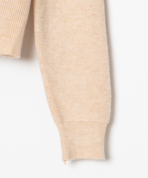 DING（ディング）の「DING/前ボタンショート丈ニットカーディガン（カーディガン/ボレロ・レディース・ブルー/ベージュ/ブラック・FREE）」の6枚目の写真