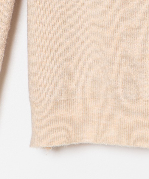 DING（ディング）の「DING/前ボタンショート丈ニットカーディガン（カーディガン/ボレロ・レディース・ブルー/ベージュ/ブラック・FREE）」の5枚目の写真