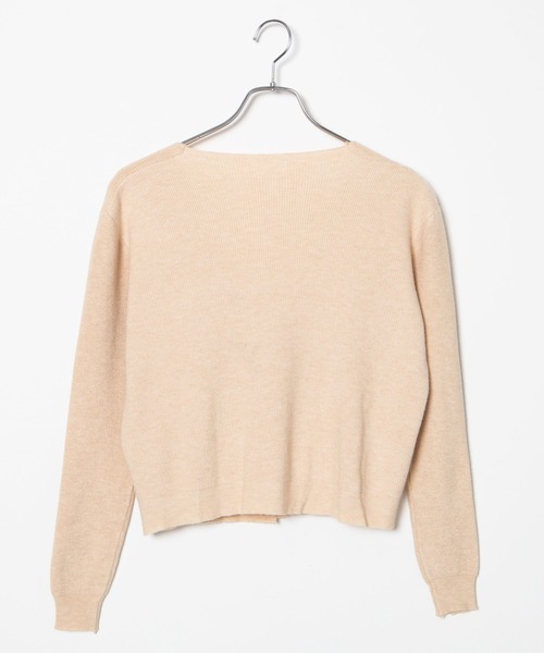 DING（ディング）の「DING/前ボタンショート丈ニットカーディガン（カーディガン/ボレロ・レディース・ブルー/ベージュ/ブラック・FREE）」の13枚目の写真