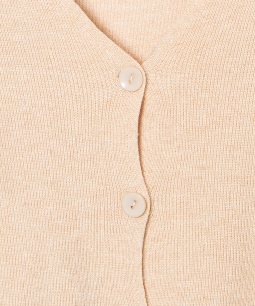 DING（ディング）の「DING/前ボタンショート丈ニットカーディガン（カーディガン/ボレロ・レディース・ブルー/ベージュ/ブラック・FREE）」の8枚目の写真