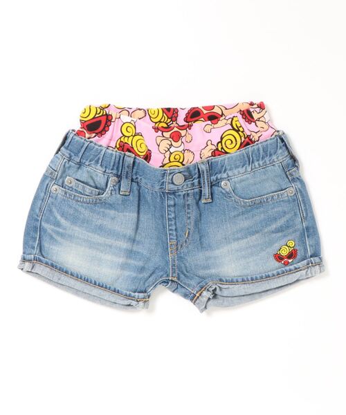 Hysmini Party Mini ヒステリックミニ のその他パンツ Hysmini Time デニムホットパンツ T を購入できます Hysteric Hysteric Mini Mini ヒステリックミニ のファッション デニムホットパンツ その他パンツ