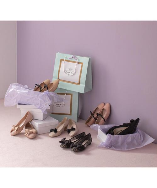 TOCCA(トッカ)の「TIED RIBBON FLATSHOES フラットシューズ(パンプス・レディース・ブラック系5/ピンク系/ブラック系・38/37/36/35)」の14枚目の写真