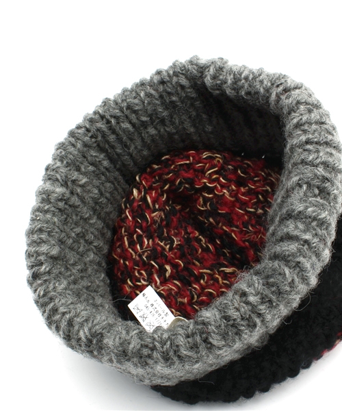 チチカカ（チチカカ）の「コンチョウールニットキャップ（ニットキャップ/ビーニー・レディース・ブラック/イエロー/オレンジ・FREE）」の6枚目の写真