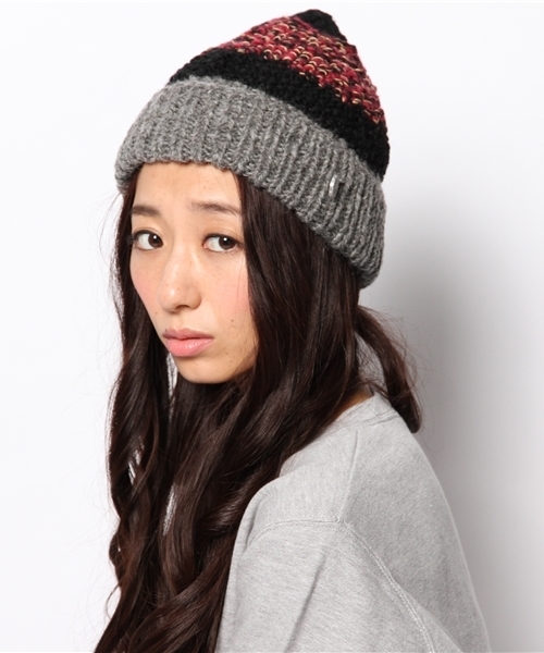 チチカカ（チチカカ）の「コンチョウールニットキャップ（ニットキャップ/ビーニー・レディース・ブラック/イエロー/オレンジ・FREE）」の8枚目の写真