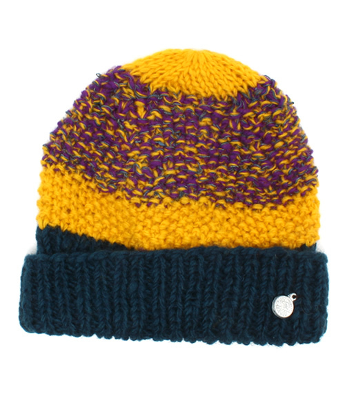 チチカカ（チチカカ）の「コンチョウールニットキャップ（ニットキャップ/ビーニー・レディース・ブラック/イエロー/オレンジ・FREE）」の9枚目の写真