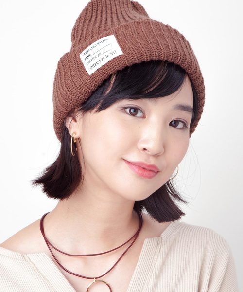 CABALLERO（キャバレロ）の「キャバレロ ニット帽 CABALLERO MILITARY WATCH KNIT TAG タグ付き（ニットキャップ/ビーニー・レディース・ブラック/ブラック×ホワイト/ブラック×グレー/グレー/チャコール/ブラウン/バーガンディー/オレンジ/カーキ/ネイビー/ロイヤルブルー/パープル/マスタード/レッド/ブラック系その他/イエロー系その他/レッド系その他/ブルー系その他/パープル系その他/グリーン系その他/オレンジ系その他/ブラック系その他2/レッド系その他2/ブルー系その他2/ブラック系その他3/グレー系その他2/グレー系その他/ブラウン系その他・FREE）」の11枚目の写真