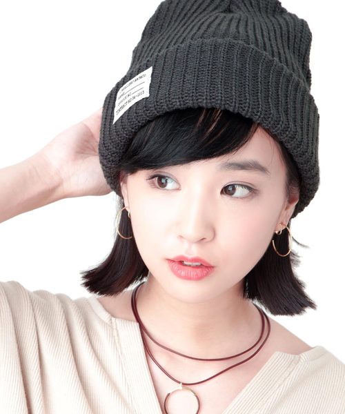 CABALLERO（キャバレロ）の「キャバレロ ニット帽 CABALLERO MILITARY WATCH KNIT TAG タグ付き（ニットキャップ/ビーニー・レディース・ブラック/ブラック×ホワイト/ブラック×グレー/グレー/チャコール/ブラウン/バーガンディー/オレンジ/カーキ/ネイビー/ロイヤルブルー/パープル/マスタード/レッド/ブラック系その他/イエロー系その他/レッド系その他/ブルー系その他/パープル系その他/グリーン系その他/オレンジ系その他/ブラック系その他2/レッド系その他2/ブルー系その他2/ブラック系その他3/グレー系その他2/グレー系その他/ブラウン系その他・FREE）」の9枚目の写真