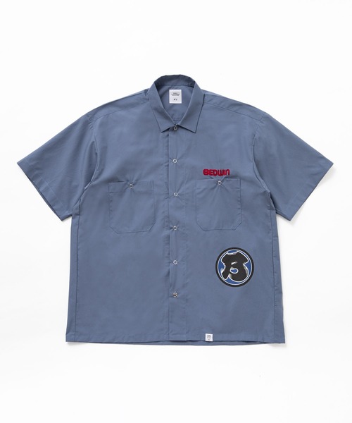BEDWIN & THE HEARTBREAKERS(ベドウィン アンド ザ ハートブレイカーズ)の「S/S WORK SHIRT "BOB"(シャツ/ブラウス・メンズ・ブルー/グレー/ホワイト×ブラック・LARGE/X-LARGE/MEDIUM)」の6枚目の写真