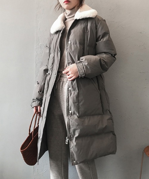 中綿ロングコートグレーろく様 楽天市場】ロング丈コート 中綿ジャケット 中綿コート ダウン
