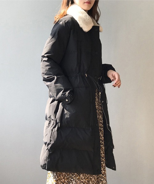 aimoha（アイモハ）の「中綿ロングコート（ダウンジャケット/コート・レディース・ブラウン/ブラック/グレー/ベージュ・LARGE/MEDIUM）」の18枚目の写真