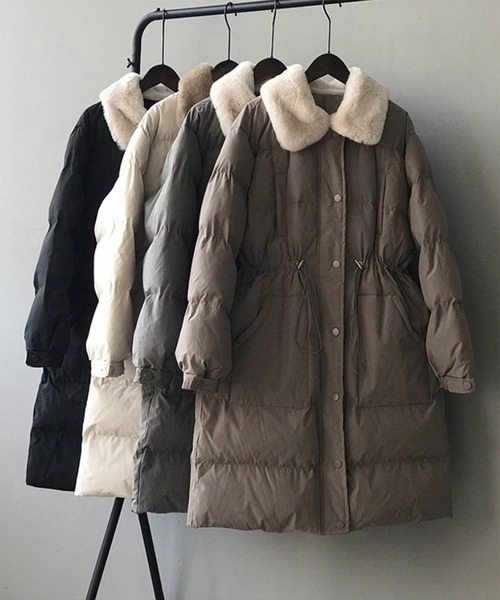 aimoha（アイモハ）の「中綿ロングコート（ダウンジャケット/コート・レディース・ブラウン/ブラック/グレー/ベージュ・LARGE/MEDIUM）」の20枚目の写真