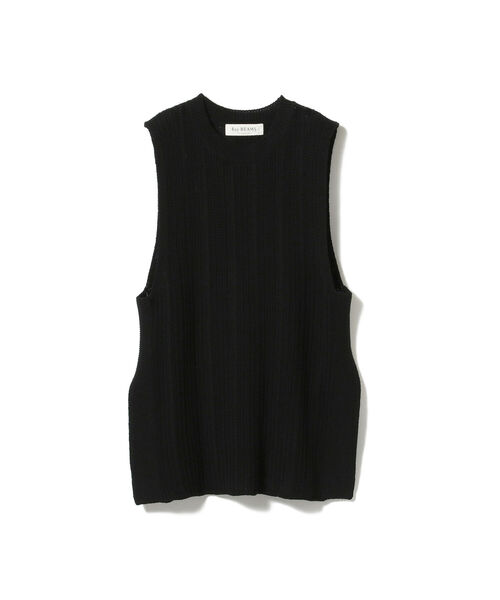 Ray BEAMS（レイビームス）の「Ray BEAMS / ストライプ 柄編 ロングベスト（ベスト・レディース・オフホワイト/ブラック・ONE SIZE）」の13枚目の写真