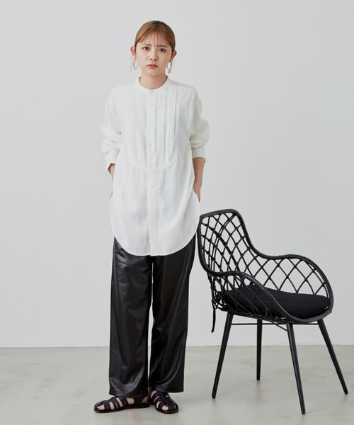 Aunt Marie's(アントマリーズ)の「レザーライクリラックスイージーパンツ(その他パンツ・レディース・ブラック/ベージュ・FREE/SMALL)」の5枚目の写真