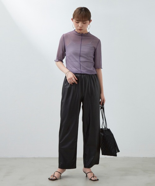 Aunt Marie's(アントマリーズ)の「レザーライクリラックスイージーパンツ(その他パンツ・レディース・ブラック/ベージュ・FREE/SMALL)」の16枚目の写真